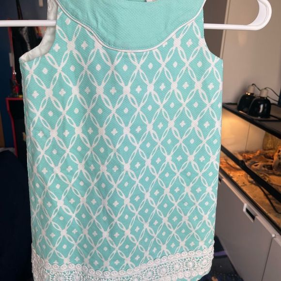 Maggie & Zoe Tiffany Blue Geometric Shift Dress  US 5 - Picture 10 of 14